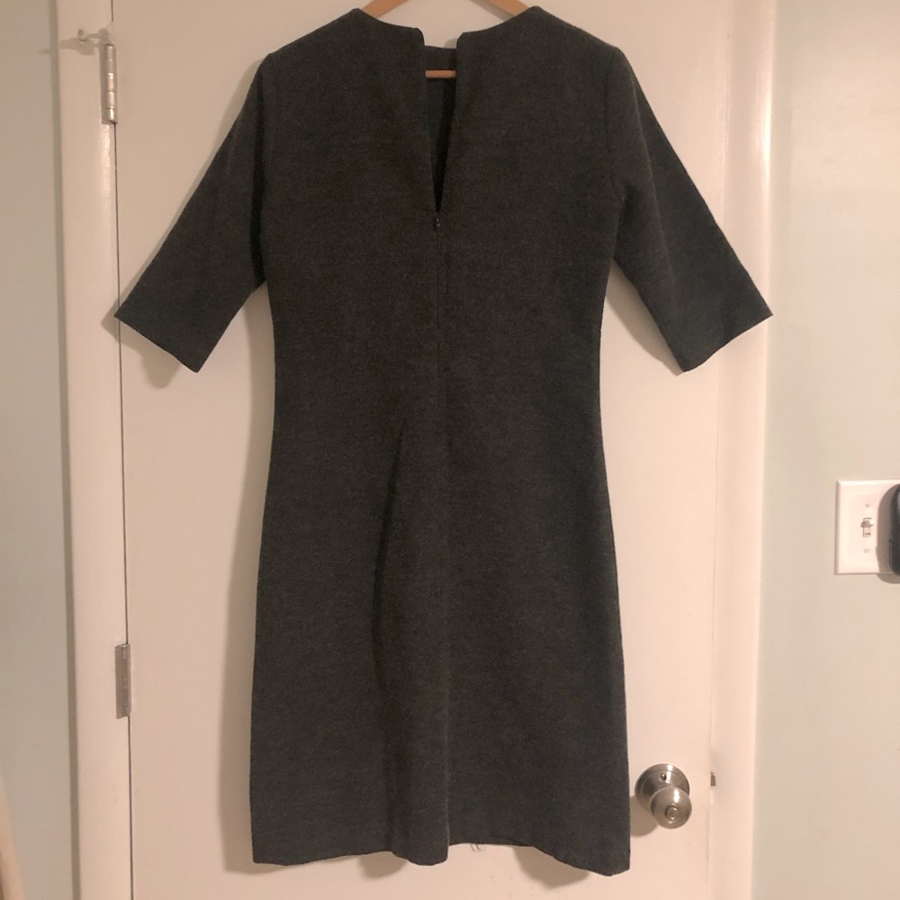 Lynn Lugo custom gray wool dress size Medium